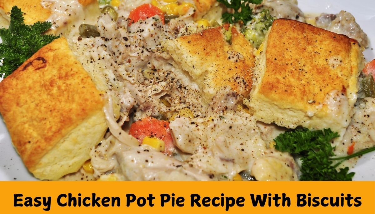 Easy Chicken Pot Pie Recipe with Biscuits