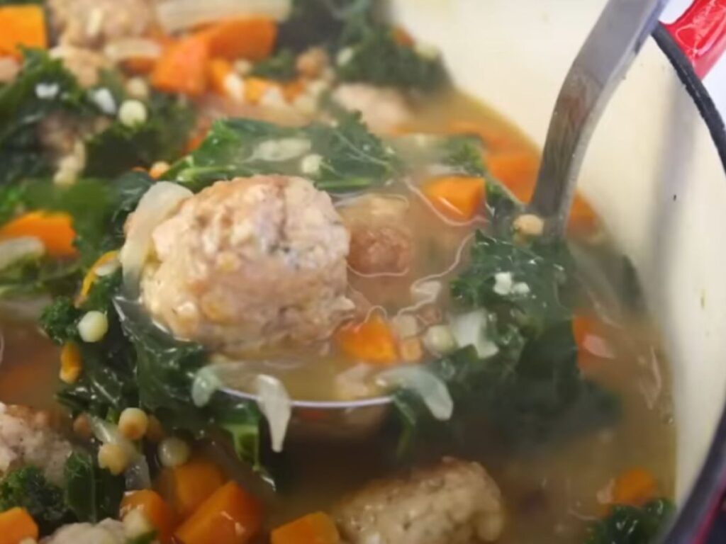 Italian Chicken Meatball Soup Recipe