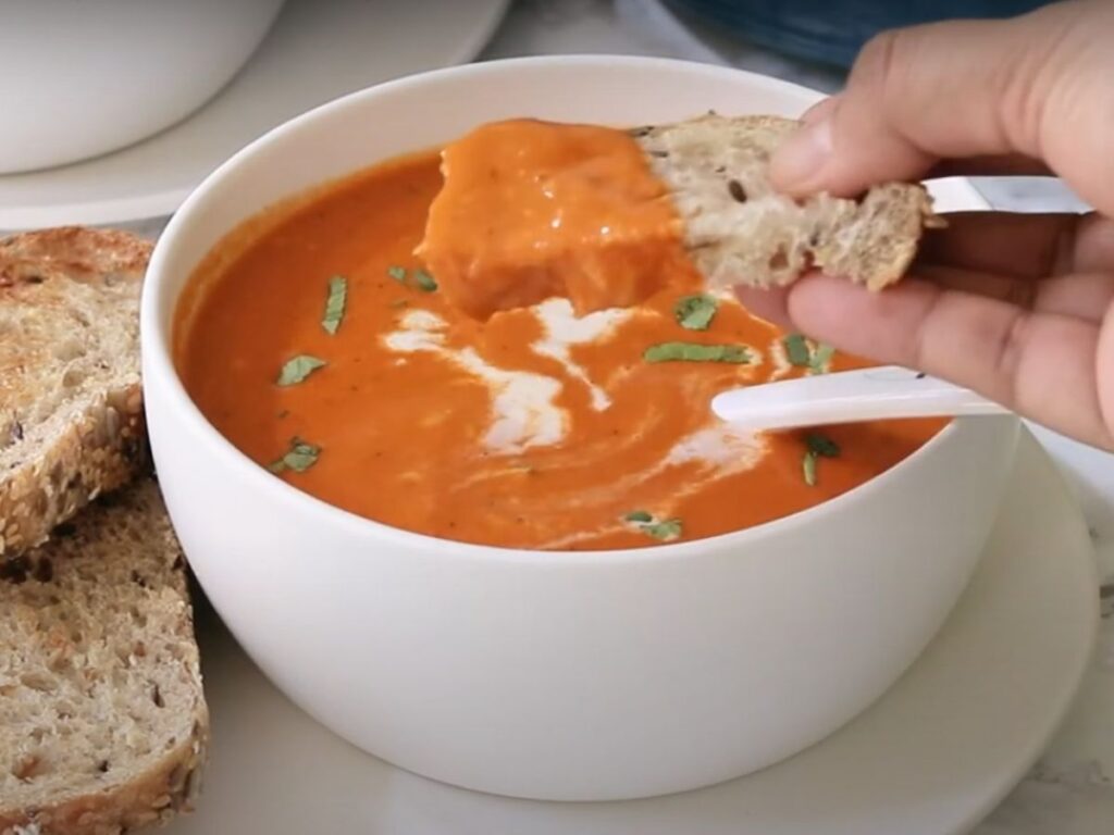 Red Pepper and Gouda Soup